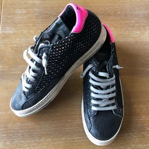 Black and pink p448 sneakers